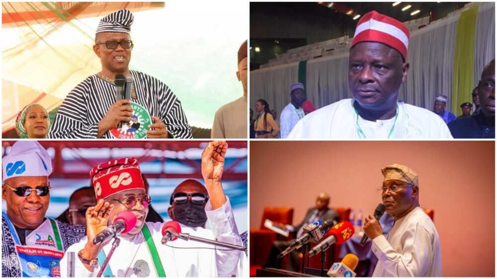 Tinubu, Obi, Kwankwaso, Atiku