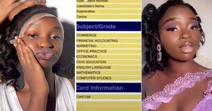 WAEC result of girl who spent about N180k during grad