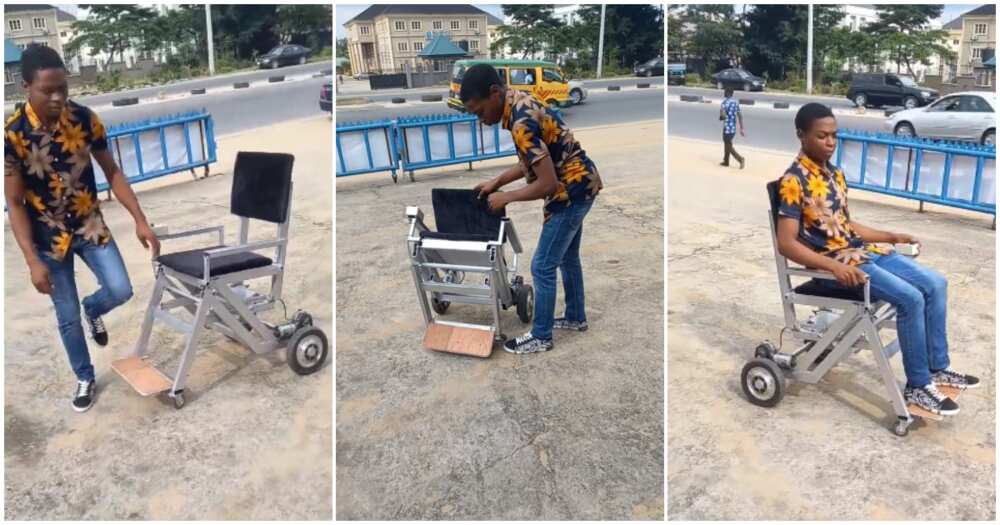 Talented Nigerians, foldable electric wheelchair, Honesty Godwin, local materials