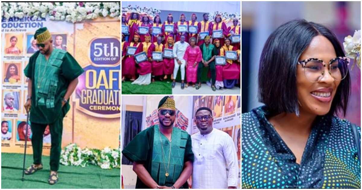 See clips from Odunlade Adekola's film school graduations as celebrities storm event