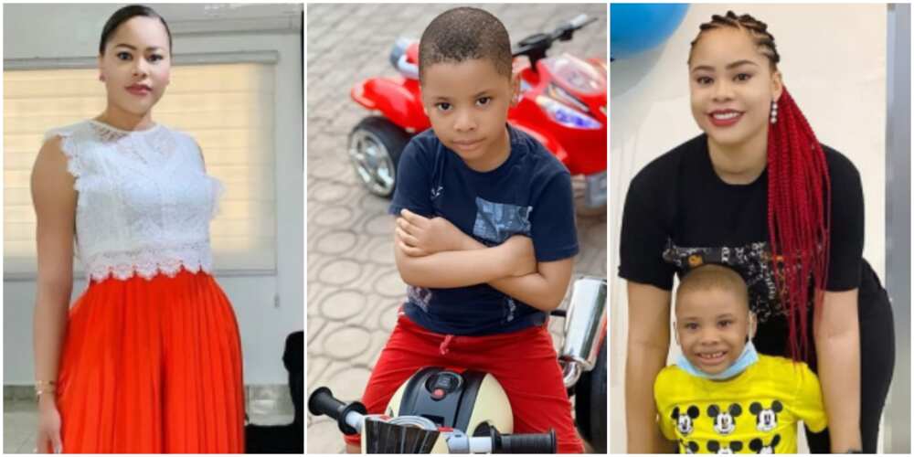 Femi Fani-Kayode's estranged wife celebrates as their son clocks 5 (photo)