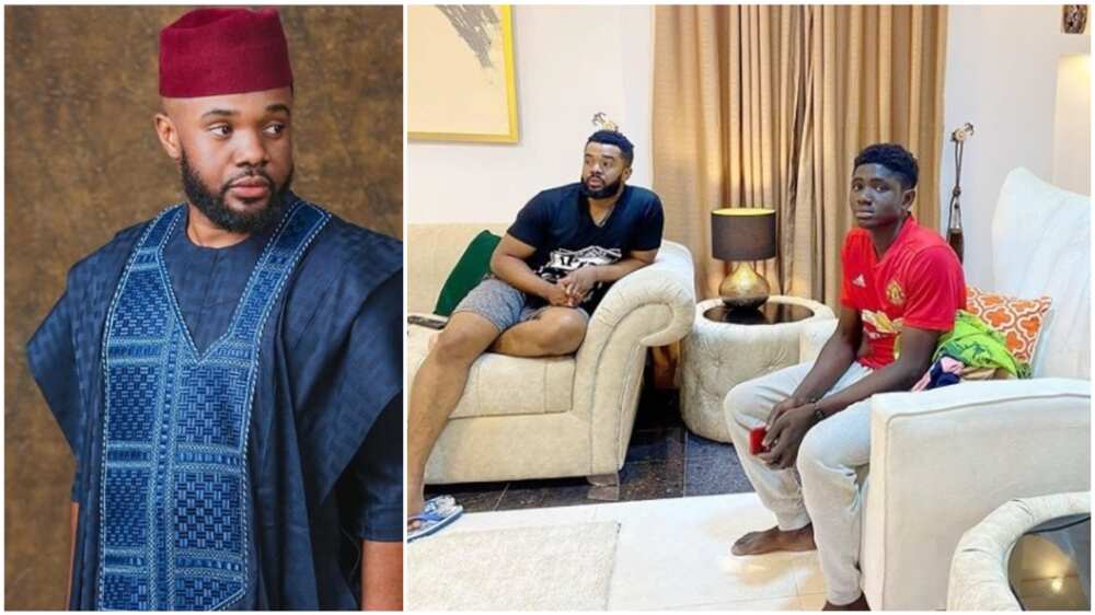 Williams Uchemba adopts a teenage son, to sponsor his education (photo)