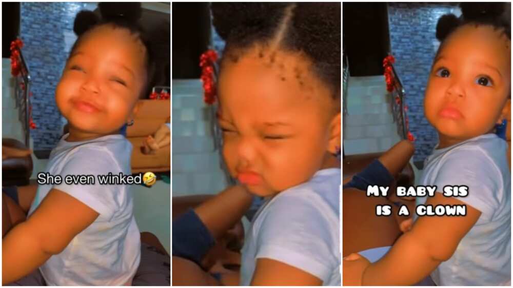 She Don Wise Finish: Reactions As Baby Girl Winks in Viral Video, Makes ...