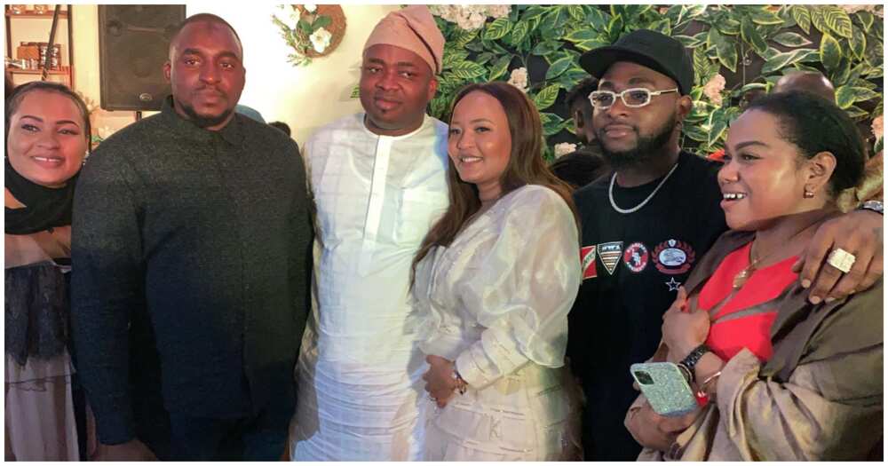 Oba Elegushi surprises wife at her birthday dinner, invites Davido, Zlatan and Perruzi