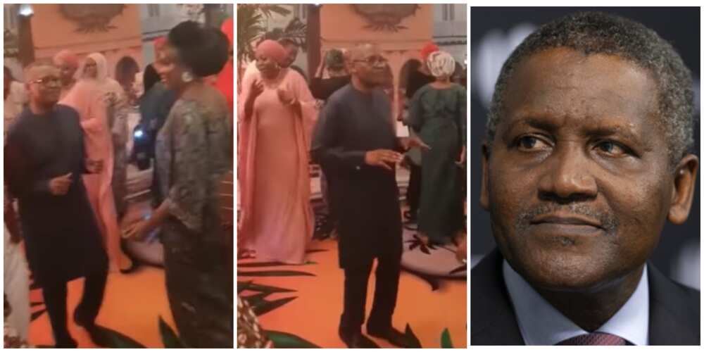 Dangote spotted dancing at event in viral video, his dance moves leaves Nigerians gushing