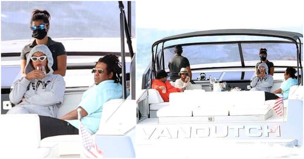 Beyonce and Jay-Z spotted cruising in small boat weeks after her 39th birthday (photos)