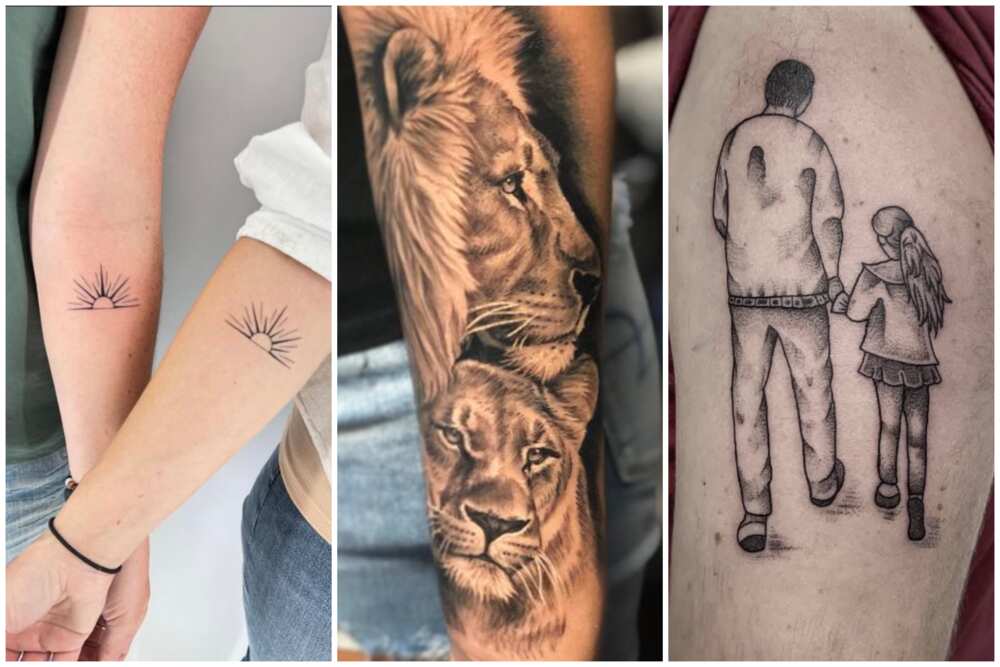 Father-daughter tattoos