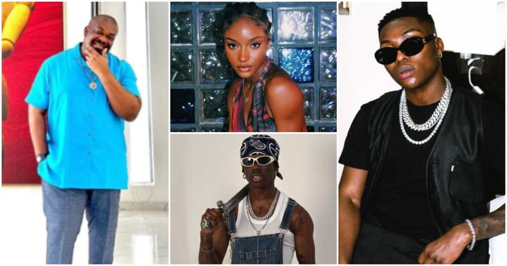 Don Jazzy and young artistes he helped reach fame.