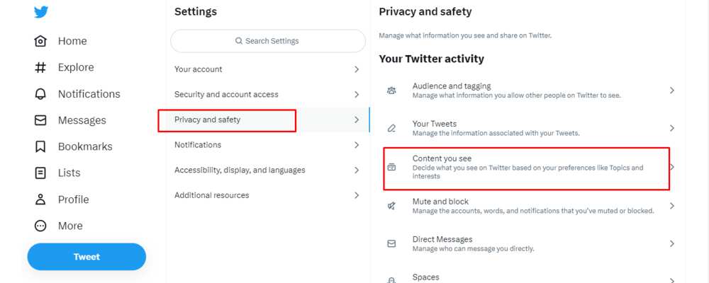 how to view sensitive content on Twitter