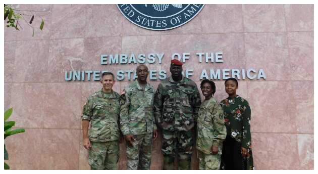 Colonel Doumbouya and US military officers