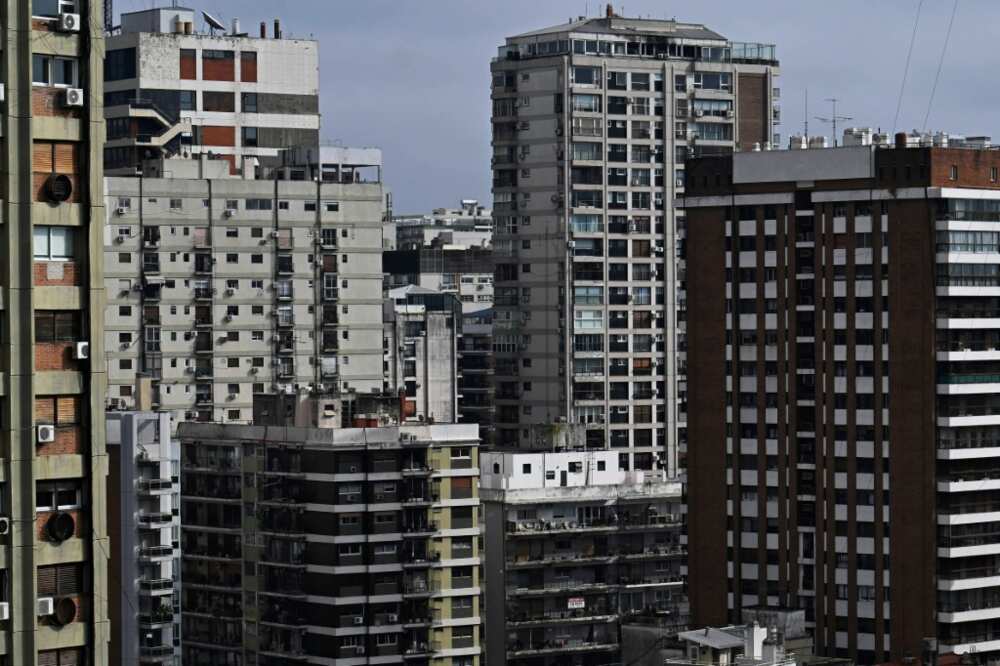 High-rise buildings in Buenos Aires, where temporary and dollar-denominated supply dominates the market due to three-digit annual inflation that has caused the real estate market to explode