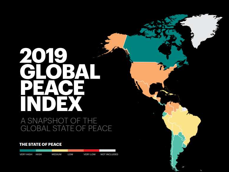 Full list of the most and least peaceful countries in the world in 2019 (see Nigeria's position)