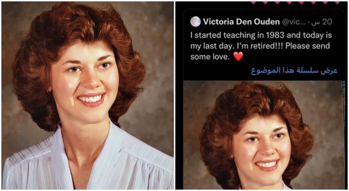 Teacher who has being in service since 1983 finally retires, her beauty sparks reactions