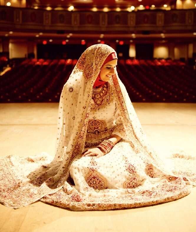 Nikah wedding dress with embroidery