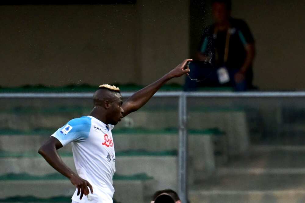 Victor Osimhen netted his first goal of the season at Verona