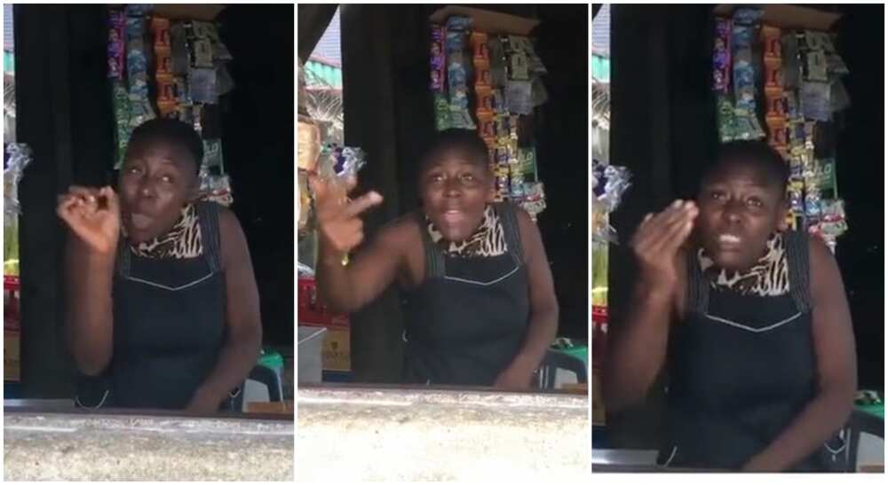 Photos of a Nigerian woman talking.