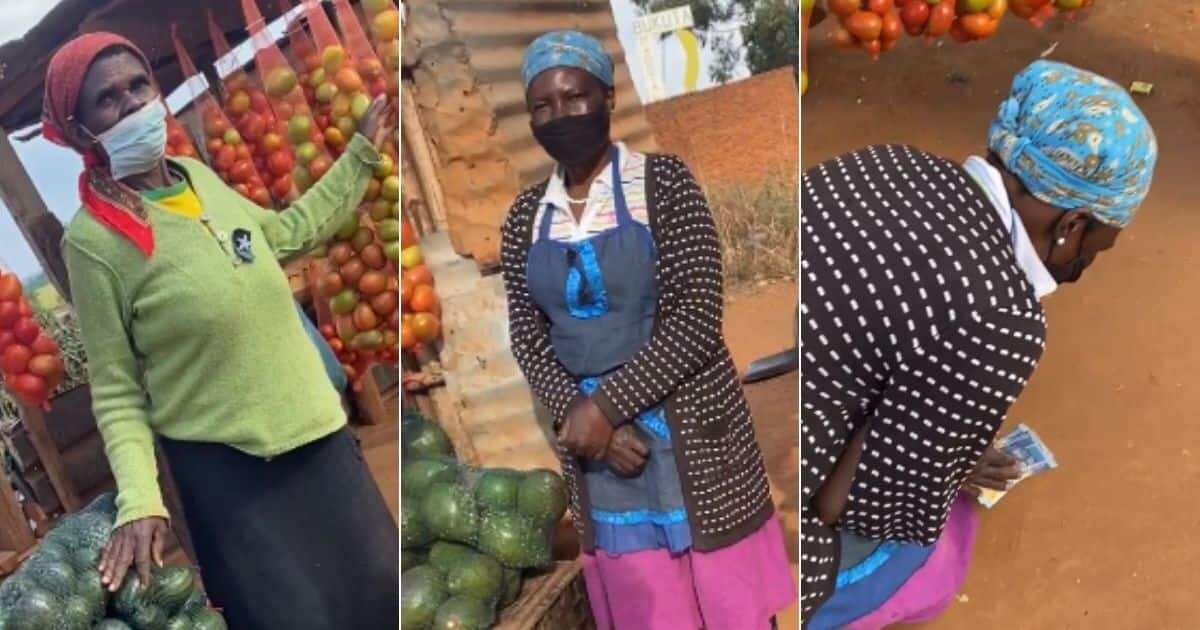 Video shows kind man giving money to old women selling vegetables in the market, many praise him