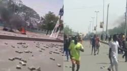Drama as angry youths allegedly stone President Buhari's convoy, protest his presence in Kano