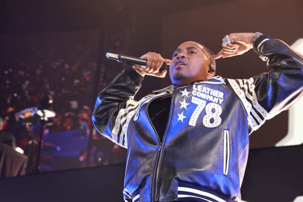 Nas performs at the Barclays Center