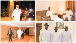 Photos emerge as Fani Kayode joins APC governors, others for Buhari’s son’s wedding