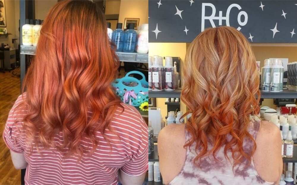 Strawberry blonde ombre
