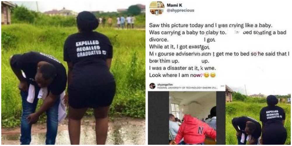 Female FUTO student who was expelled celebrates finally graduating from university, says her course adviser said she beat him