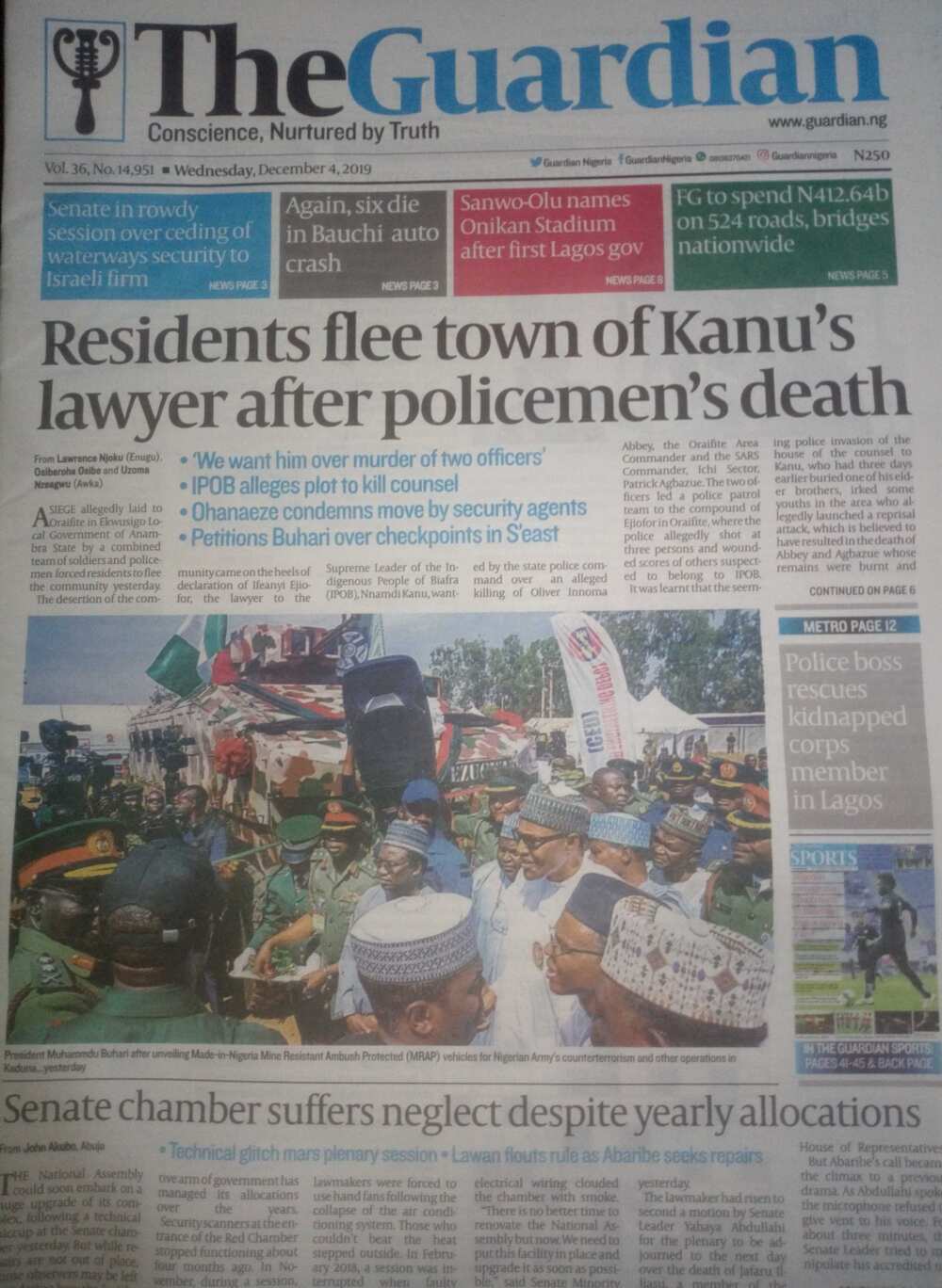 The Guardian newspaper review of December 4