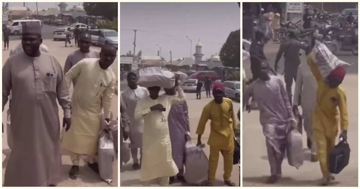 See viral video of a man arriving CBN office in Kano to deposit N50m cash