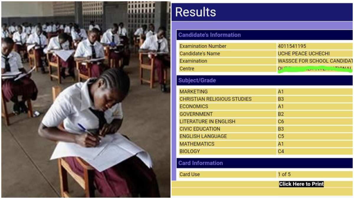 2023 WAEC: See photos of this girl's result that many people can't stop talking about