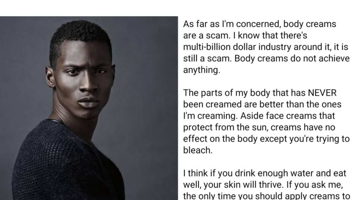 See what a man said about body lotion that shocked many people on Facebook