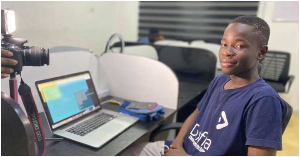 John Oseni, web developer, Italian company, 16-year-old