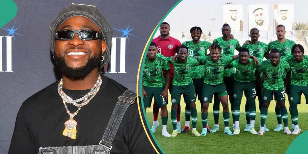 Davido wishes Super Eagles well ahead of match.