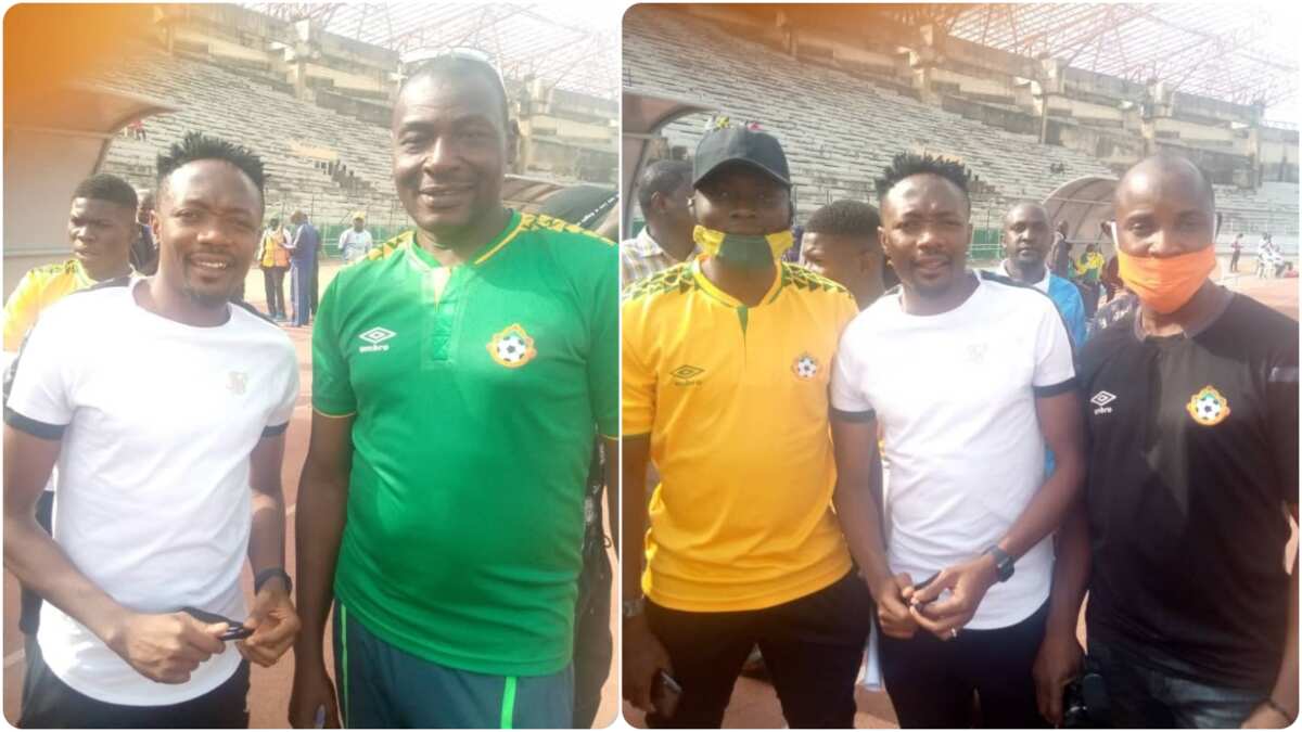 Super Eagles captain spotted with Nigerian club side before NPFL kickoff (see what he caught doing)