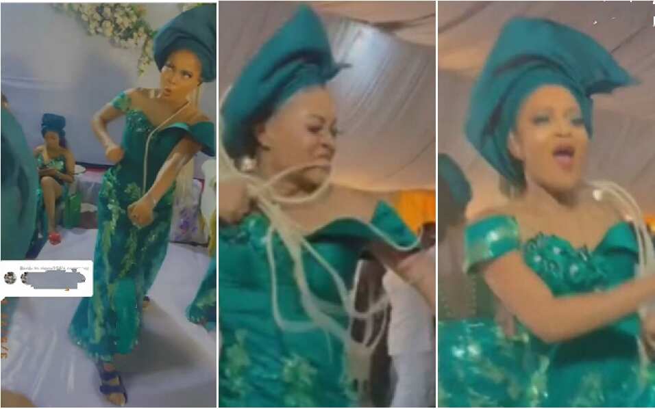 Nigerian aso-ebi girls engage in crazy wedding dance