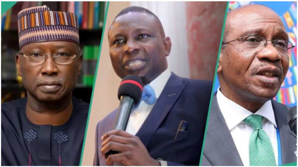 EFCC on Emefiele/Boss Mustapha in Court/Former President Muhammadu Buhari/Godwin Emefiele EFCC on Emefiele/Boss Mustapha in Court/Former President Muhammadu Buhari/Godwin Emefiele