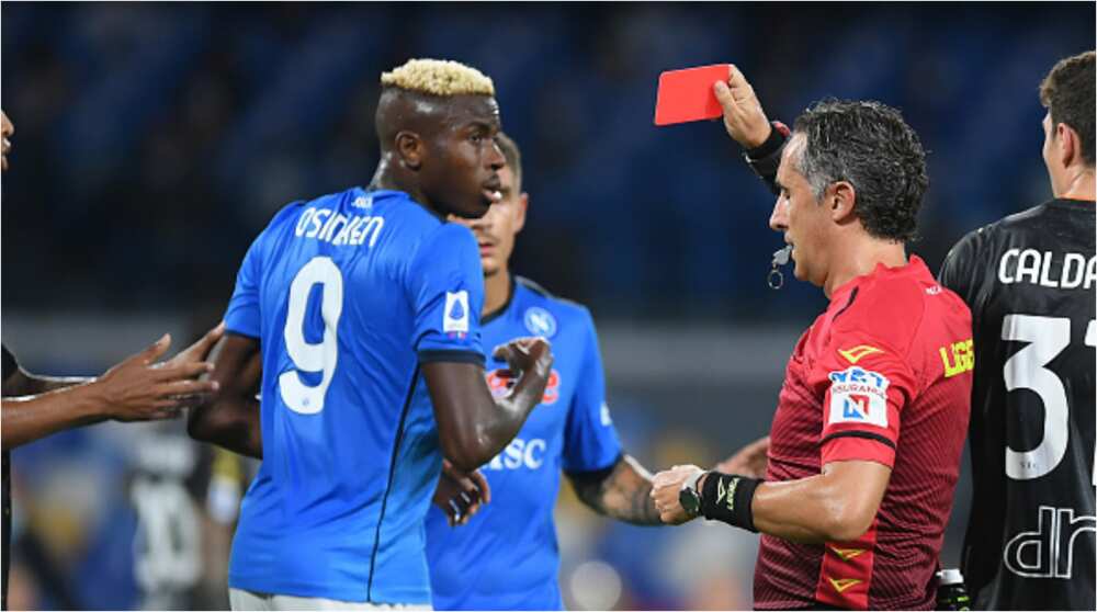 Napoli of Italy Manager Luciano Spalletti Warns Osimhen Following First Serie a Red Card