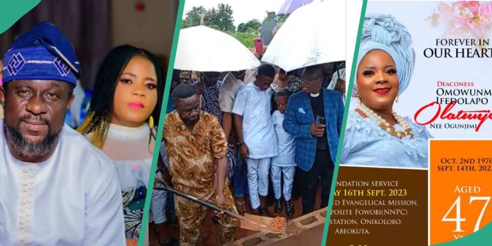 Tears Flow As Actor Lekan Olatunji Buries Wife, Odunlade, Olaiya Igwe, Mr  Latin, Celebs Defy Rain - Legit.ng