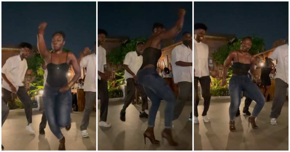 3 times ladies in heels wowed people with sweet dance moves, one made Oyinbos lose focus at an eatery