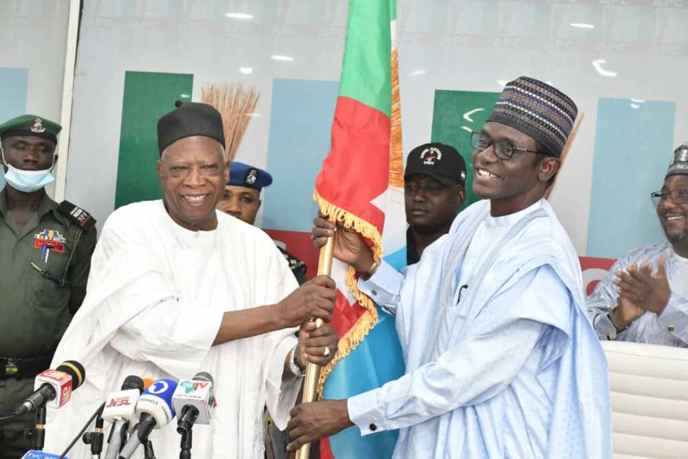 Abdullahi Adamu, APC Chairman, Nasarawa West Senate Seat, Abubakar Kyari, APC Deputy Chairman, Borno North Senate Seat