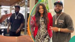 “Queen and OBO”: Sweet moment Davido meets actress Omotola trends as she preaches against bullying