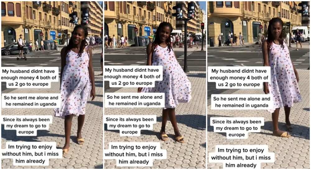 Photos of young wife sent to Europe by her husband.