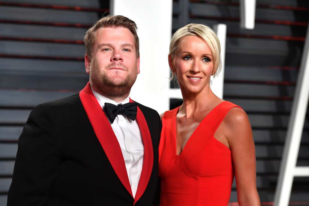 James Corden and Julia Carey