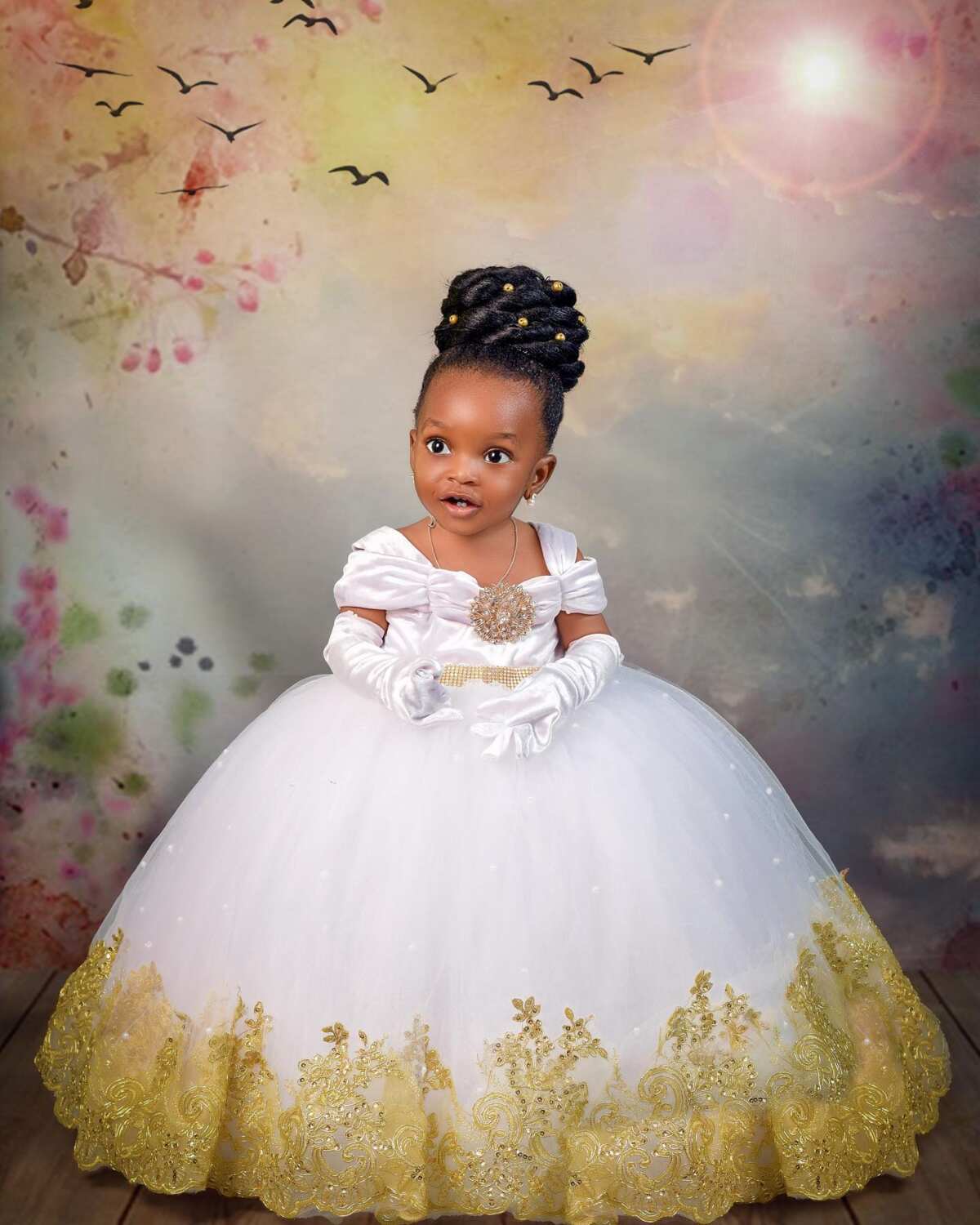 Beautiful children gown styles for girls best lace and Ankara