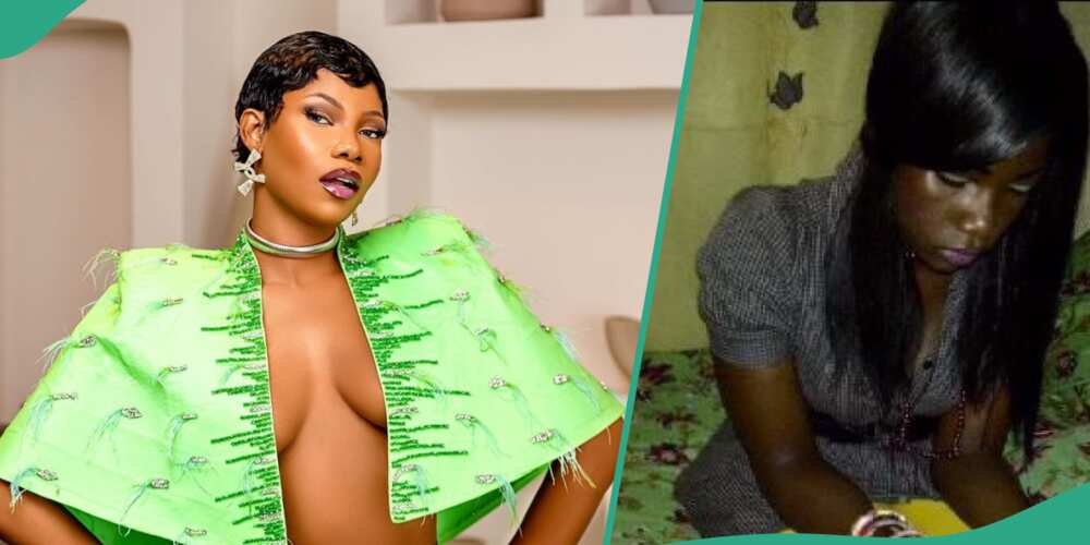 BBNaija's Tacha joins Esther Challenge with throwback pictures.