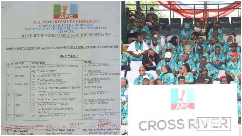 South-South APC leaders, consensus candidates, unity list, national convention