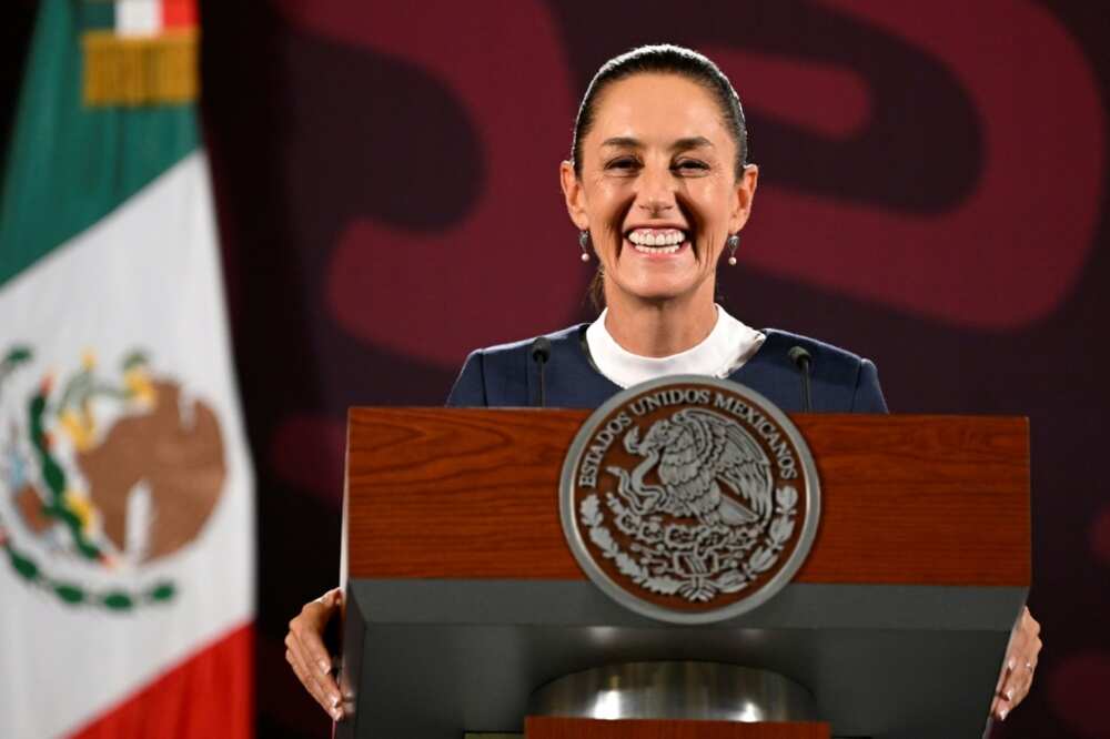 Mexico's president-elect Claudia Sheinbaum smiles during a press conference