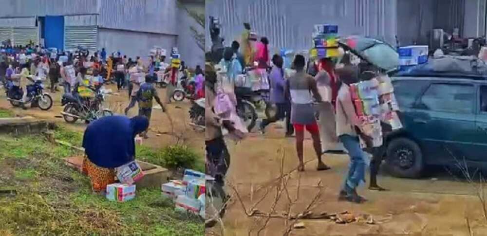'Yan daba sun afka wurin ajiyar kayan tallafin korona 'Yan daba sun afka wurin ajiyar kayan tallafin korona