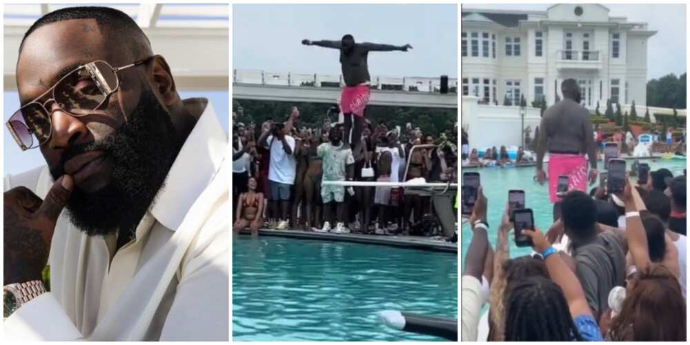 Video of Rick Ross's Knees Giving Out as He Dives in Pool Trends Online