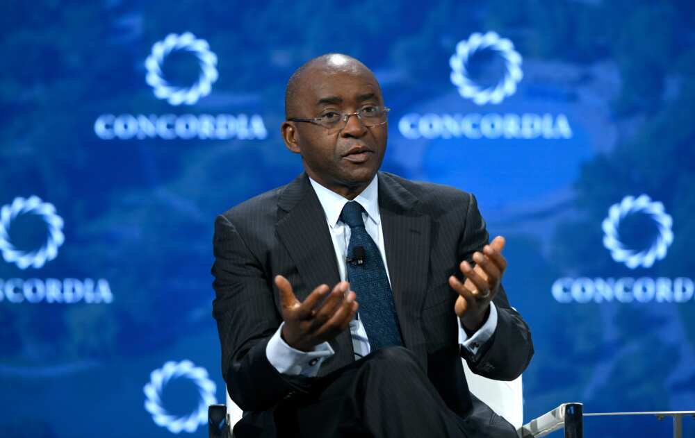 Group Executive Chairman for Econet Wireless Global Strive Masiyiwa speaks onstage during the Concordia Annual Summit