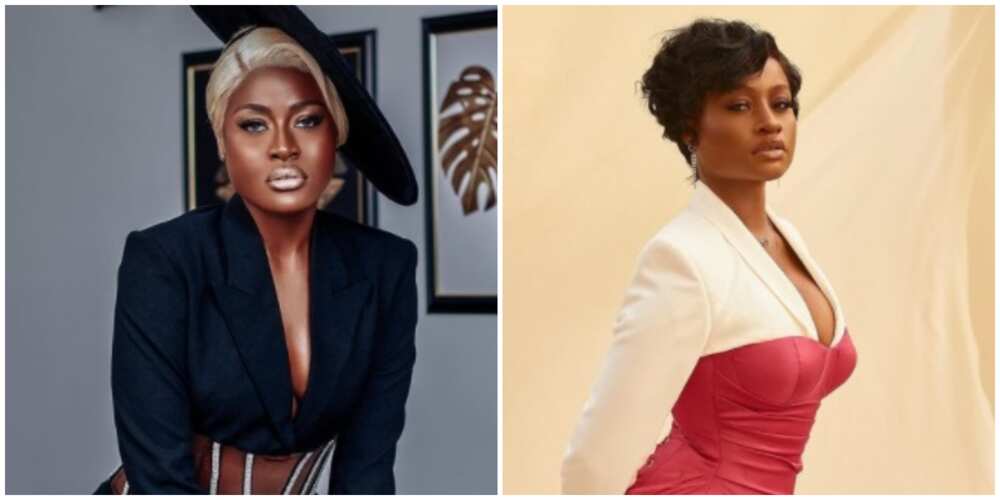 Photos of BBNaija Alex Unusual and Anita Adetoye.